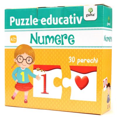 Puzzle educativ. Numere