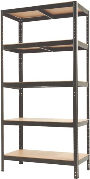 Raft cu 5 polite negru 265 kg / polita, 900 x 450 x 1800 mm, MESTERINO TOOLS MTTC-080A