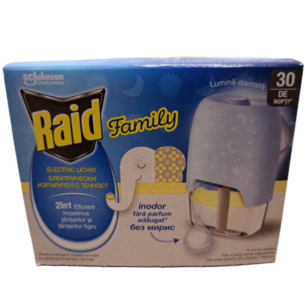 RAID FAMILY APARAT ELECTRIC IMPOTRIVA TANTARILOR+REZERVA LICHIDA 21ML