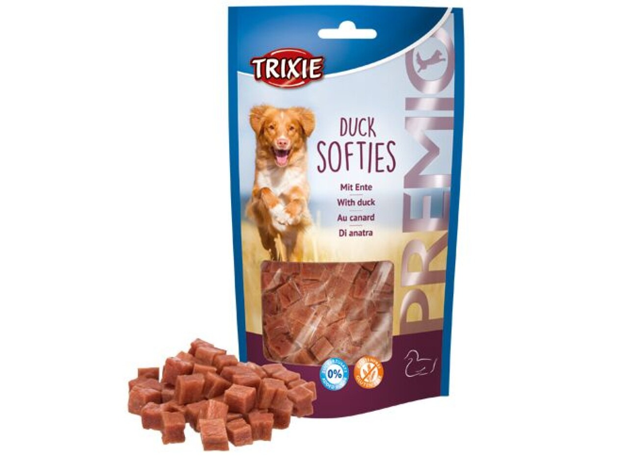 Trixie Recompense Pentru Caini, Premio, Cuburi Softies Cu Rata, 100 g, 31869