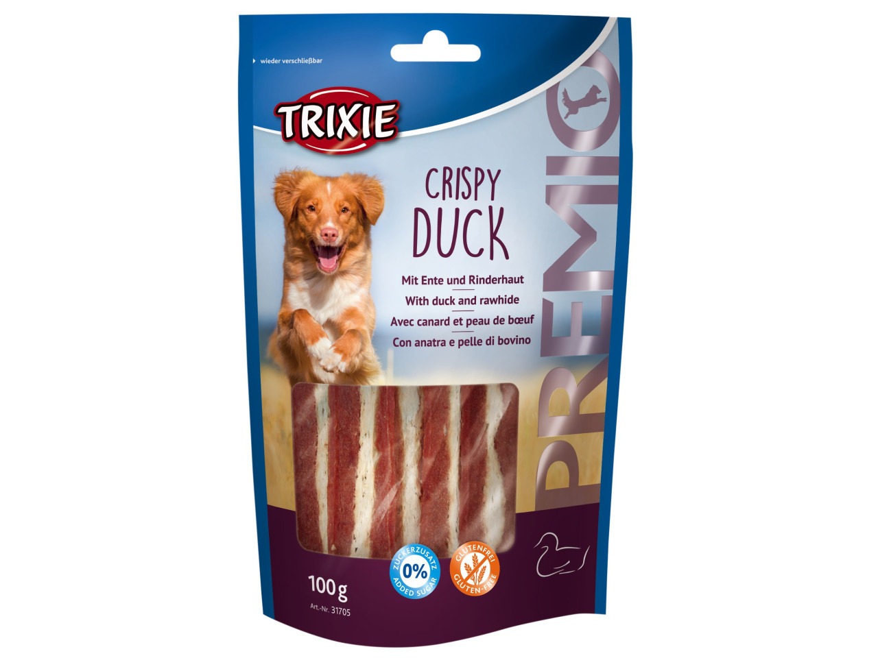 Trixie Recompense Pentru Caini, Premio, Fasii Carne Rata Crispy, 100 g, 31705