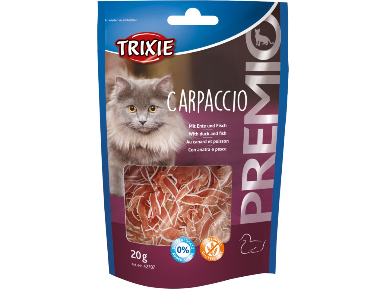 Trixie Recompense Pentru Pisici, Premio, Carpaccio Cu Rata Si Peste, 20 g 42707