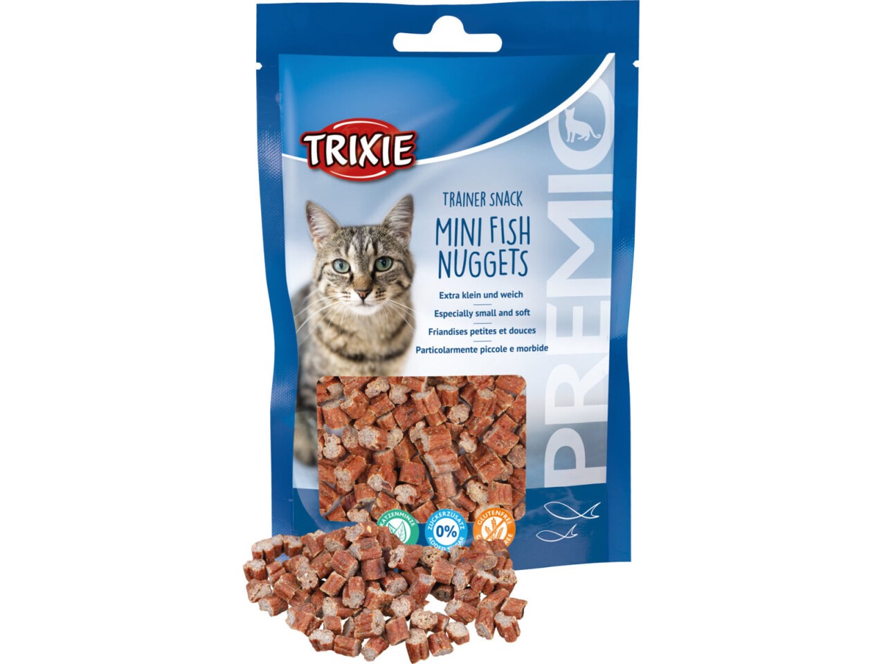 Trixie Recompense Pentru Pisici, Premio Trainer, Mini Nuggets Cu Peste/Pui/Catnip, 50 g, 42741