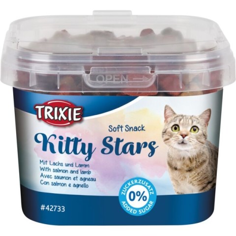 Recompense Pentru Pisici, Soft Snack Kitty Star Cu Somon Si Miel, 140 g, 42733