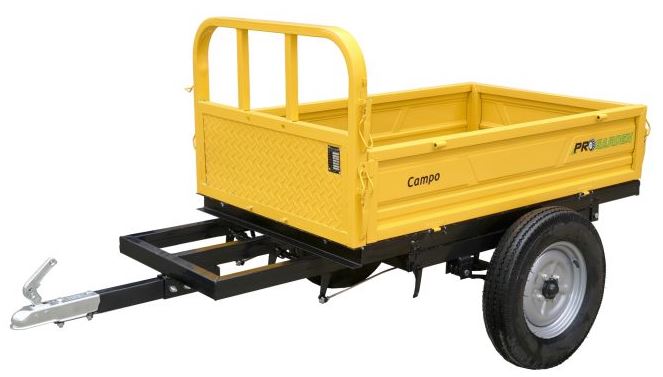 ProGARDEN Campo RM500CT remorca 500kg minitractor, 1 osie, prindere cupla, roti profil rutier 5.00-12, RIM 3.00B