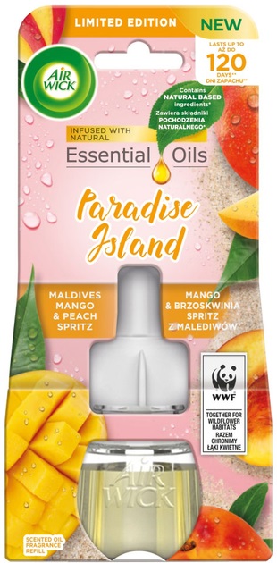AIRWICK ODORIZANT CAM. EL. REZ. 19ML PARADISE ISLAND MALDIVES &PEACH