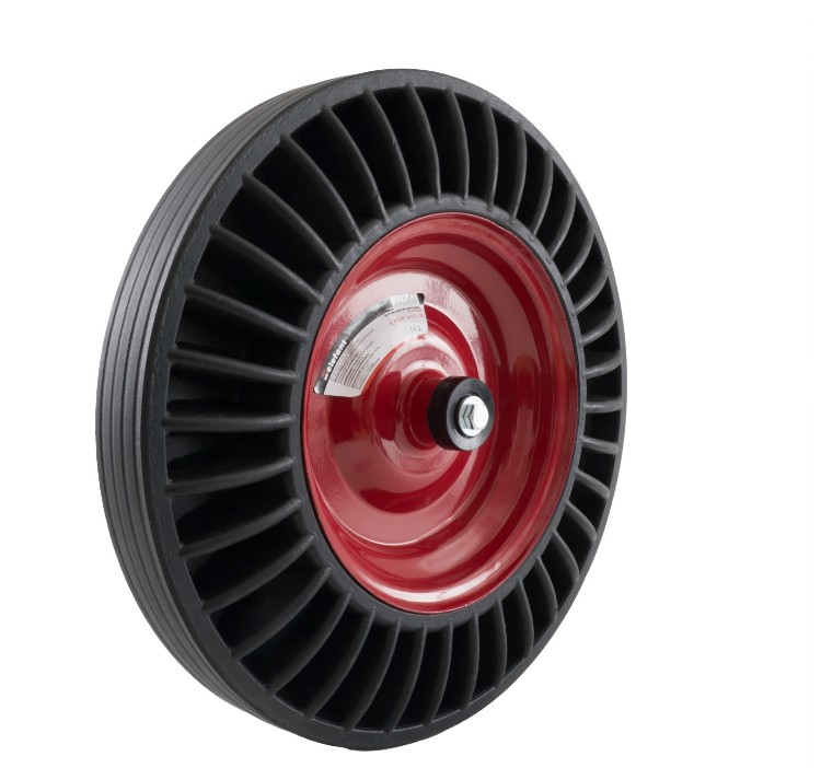 Roata pentru roaba cauciuc plin cu rulment + ax 16 x 102 mm, ERCP-4.00-8 ELEFANT