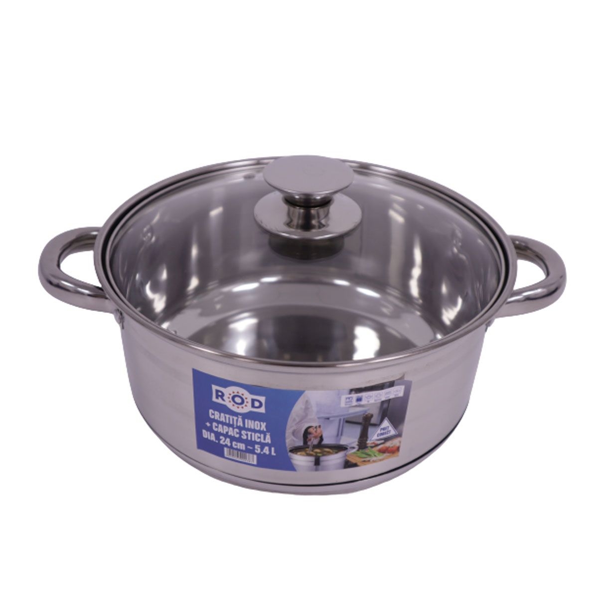 ROD SET CRATITE INOX CU CAPAC DE STICLA 10PCS