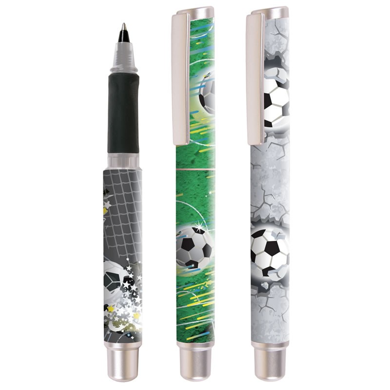 Roller Cresco GoPen 202001-E, 0.7mm, corp plastic diverse culori, model Fotbal