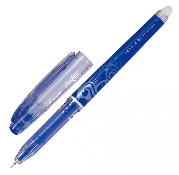 Roller cu gel Pilot Frixion Point, fara mecanism, 0. 5 mm, albastru