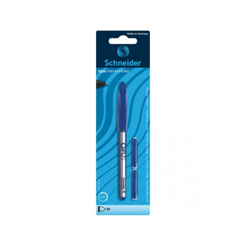 Roller Schneider Opus 2897 78770 2897-RV, 0.8mm, albastru, blister (+2 rezerve)