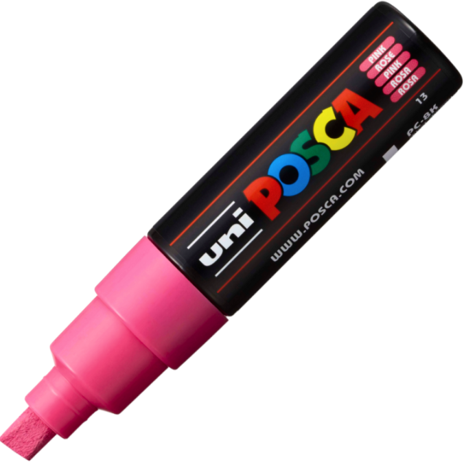 Marker UNI PC-8K 8. 0 mm varf tesit roz Posca