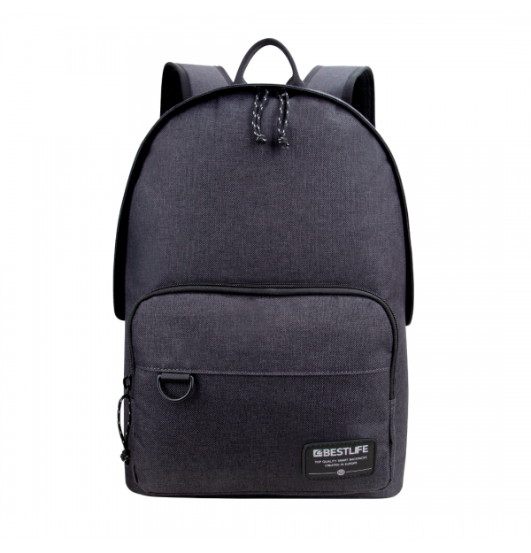 Rucsac BESTLIFE Devon, 44x30x18cm, compartiment laptop 15.6 inch, gri