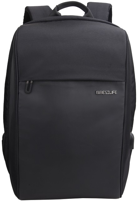 Rucsac BESTLIFE Perleta, 46x30x13cm, compartiment tableta si laptop 15.6 inch, negru