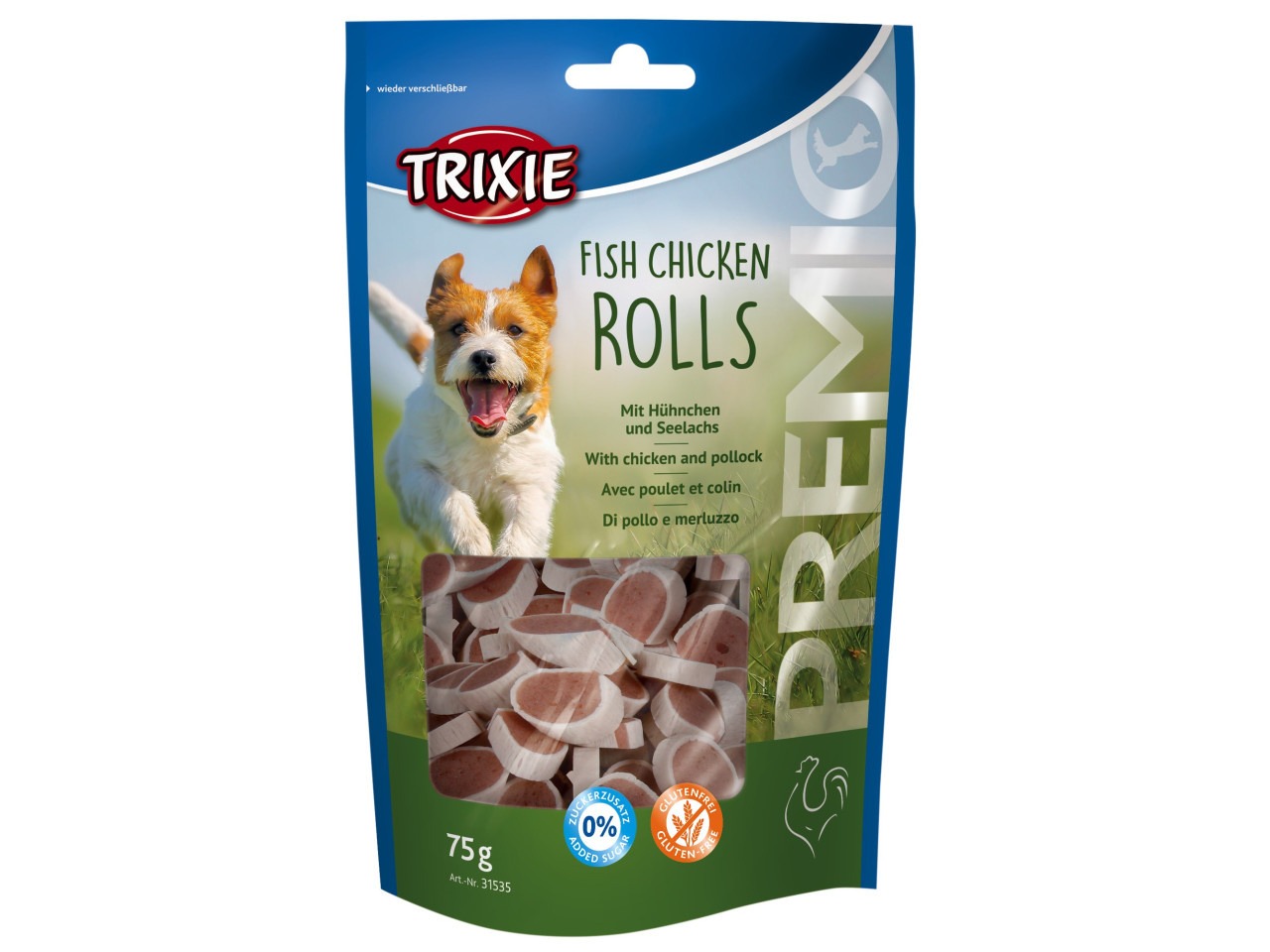 Trixie Recompense Pentru Caini, Premio, Rulouri Cu Pui Si Peste, 75 g, 31535