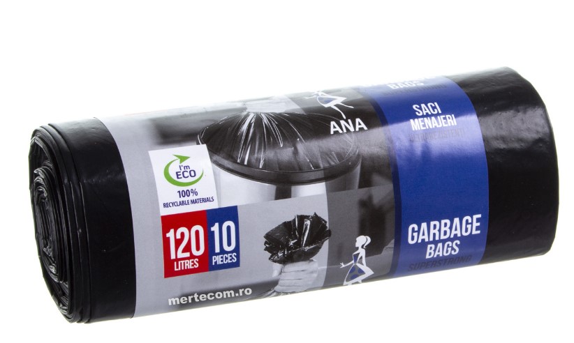 AZ SACI MENAJ LDPE ULTRAREZISTENTI 120L 10BUC/SET