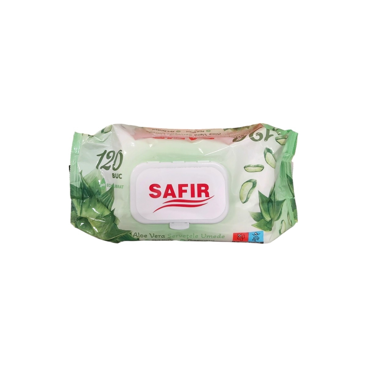 SAFIR SERVETELE UMEDE 120BUC ALOE VERA