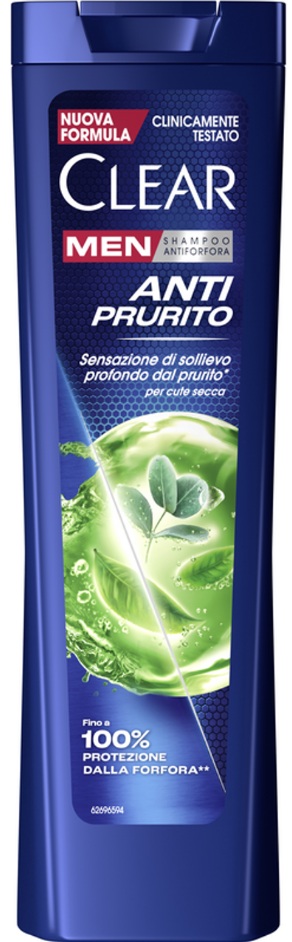 Sampon anti-mancarime si anti-matreata 225 ml, ANTIPRURITO CLEAR MEN cu ceai verde