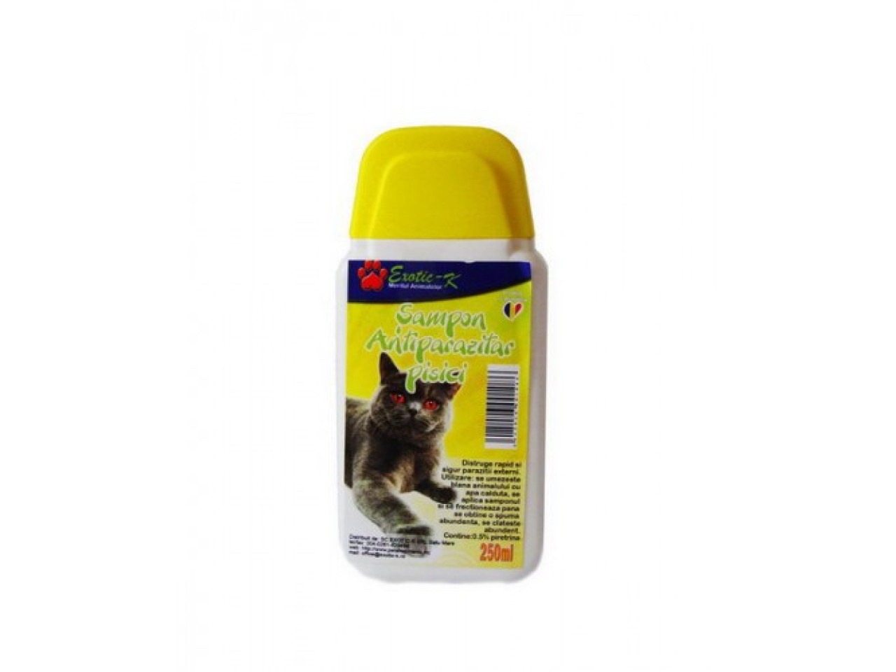 Exotic-K Sampon Antiparazitar Herbal Exo, Pisici, 250 ml