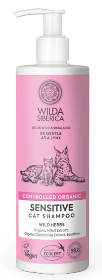 Sampon pentru pisici cu pielea sensibila Sensitive, 400 ml, Wilda Siberica