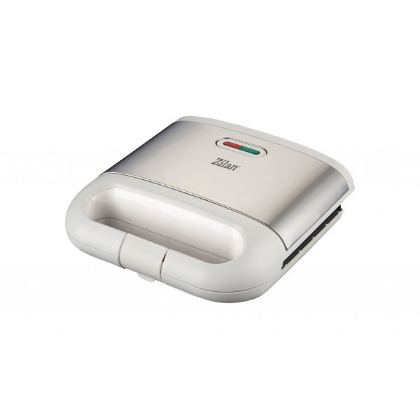 Sandwich maker ZILAN, putere 800w, indicator luminos, termostat, alb, Zilan