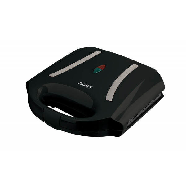 Sandwich maker Floria, putere 800w, invelis exterior rezistent la caldura, negru, Floria