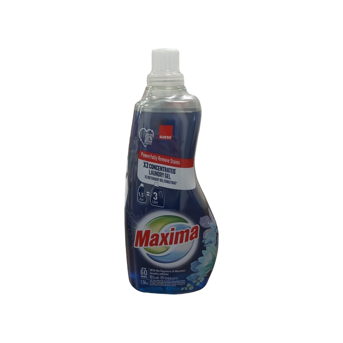 SANO MAXIMA DETERGENT LICHID 1.5L 2X CONCENTRAT BLUE BLOSSOM 60 SPALARI