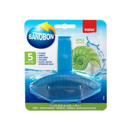 Odorizant solid toaleta SanoBon Apple 5 in1, 55 g, Sano