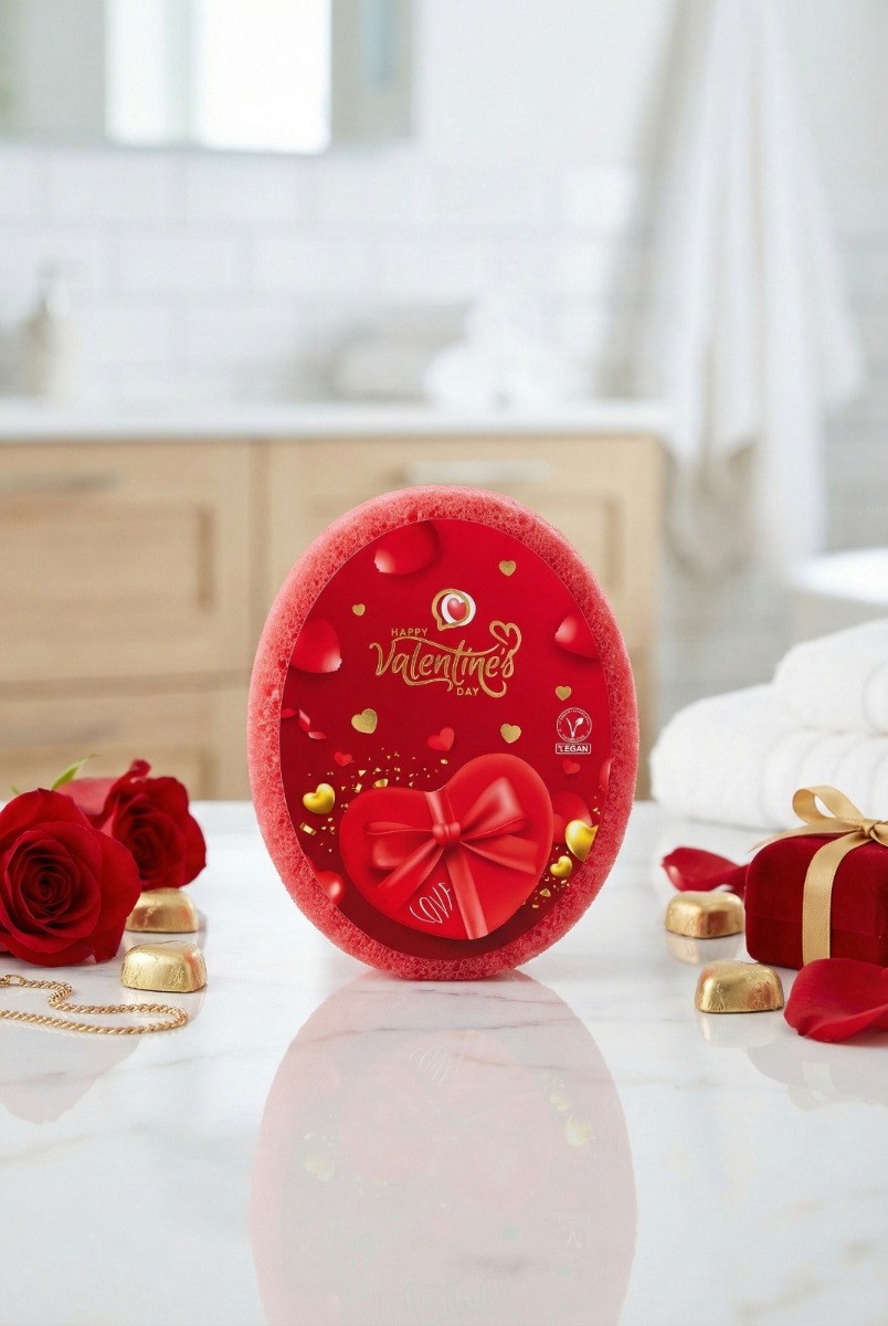 Burete cu sapun vegan, 130g, Happy Valentines Day, La Roma