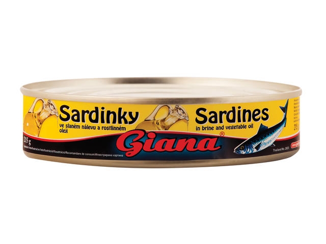 Sardine in ulei vegetal, 215 g, Giana