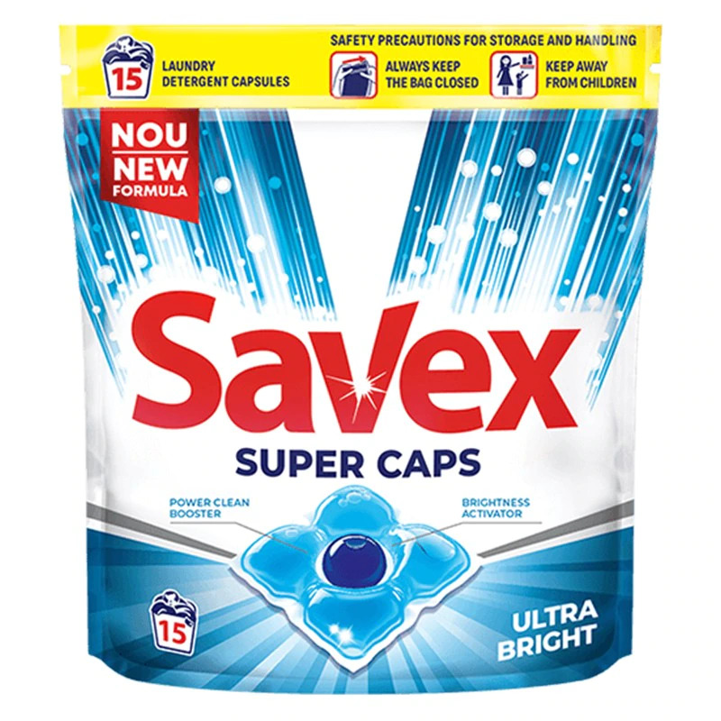 Detergent automat capsule Savex super ULTRA BRIGHT 15buc