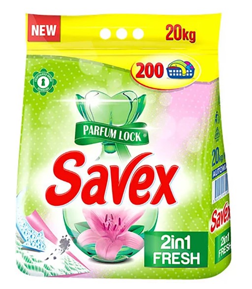 SAVEX DETERGENT PUDRA AUTOMAT 20KG 2IN1 FRESH