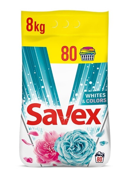 SAVEX DETERGENT PUDRA AUTOMAT WHITES&COLORS 8KG