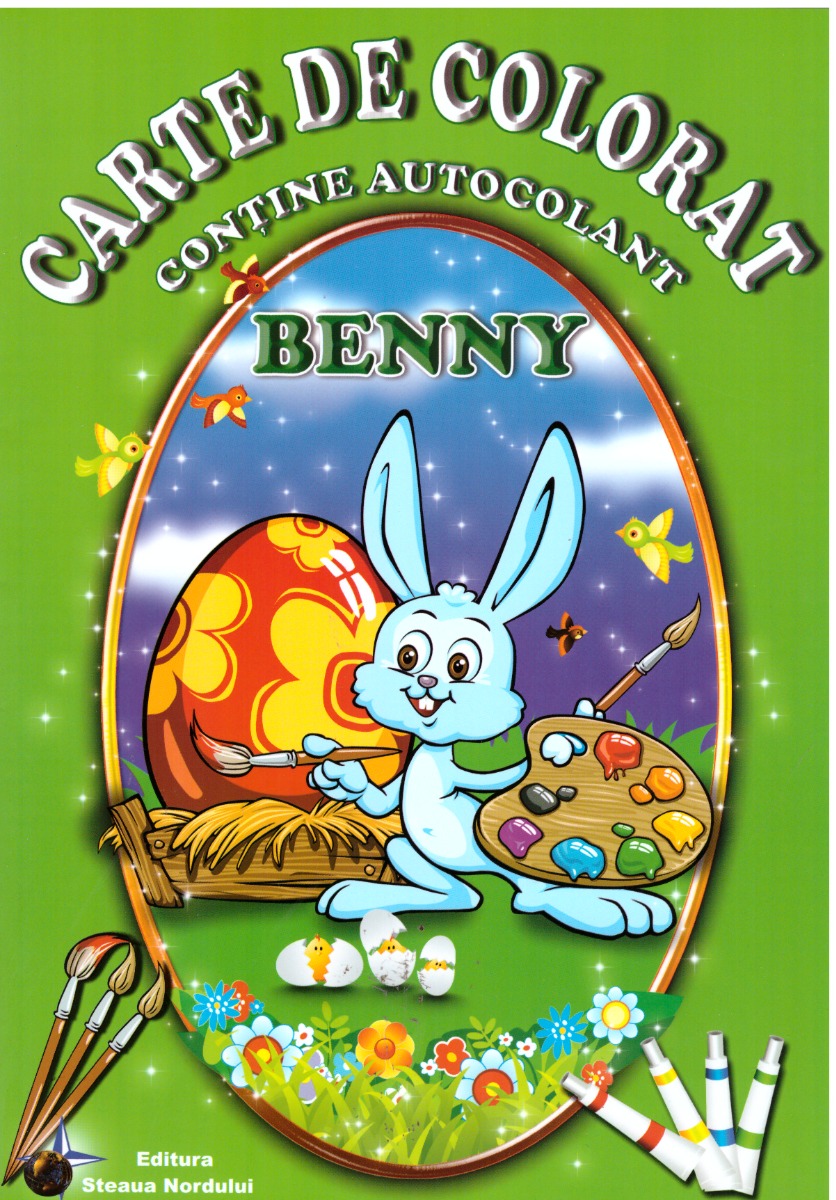 Carte de colorat. Benny. Contine autocolant