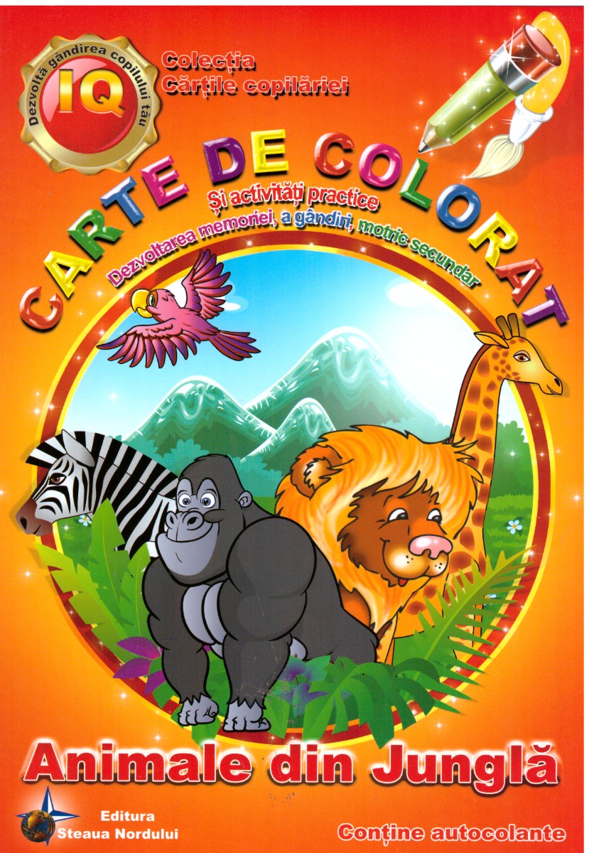 Carte de colorat si activitati practice - Animale din jungla