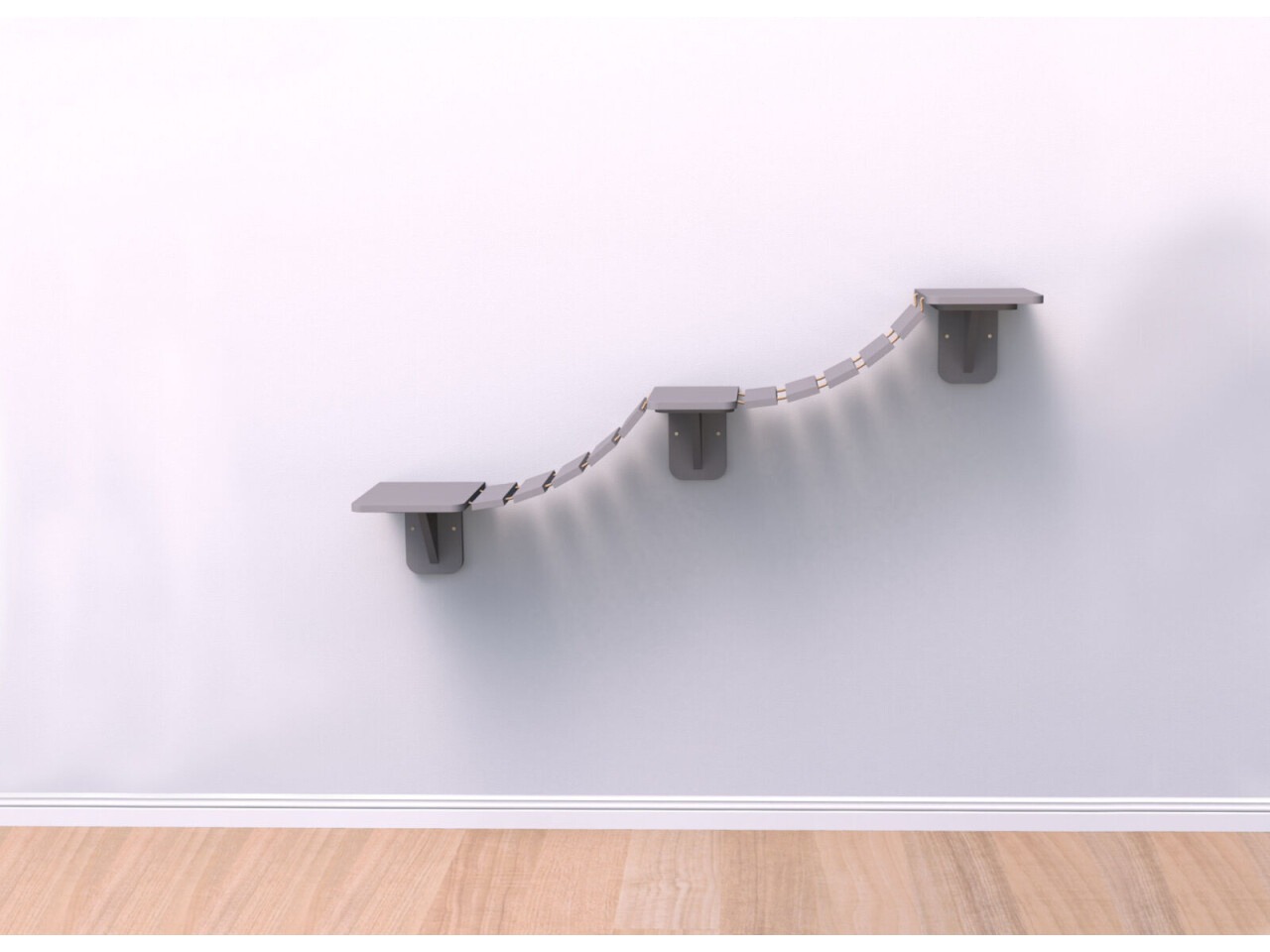 Scara pentru Pisici, Montaj pe Perete, 150 x 30 cm, Taupe, 49930