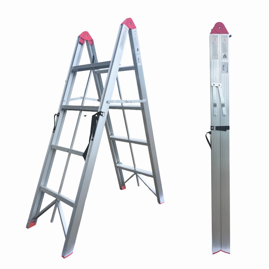 Scara pliabila ultracompacta din aluminiu MESTERINO TOOLS JL-308(2x4), 142x113x44 cm