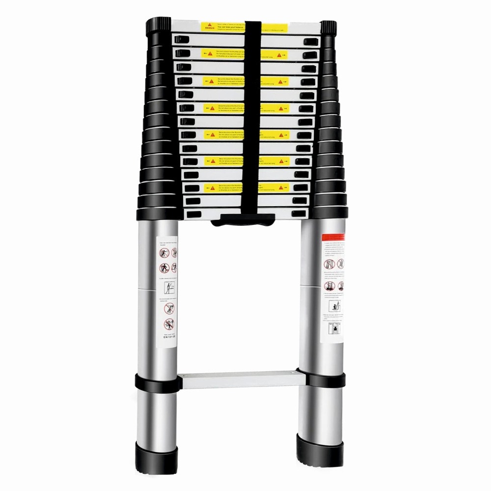 Scara telescopica din aluminiu MESTERINO TOOLS JL-101-6.2, 16 trepte, 6.2 metri, greutate maxima 150 kg