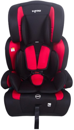 Scaun auto/inaltator, 76-150CM(15M-12Y), R129, rosu/negru, U-Grow