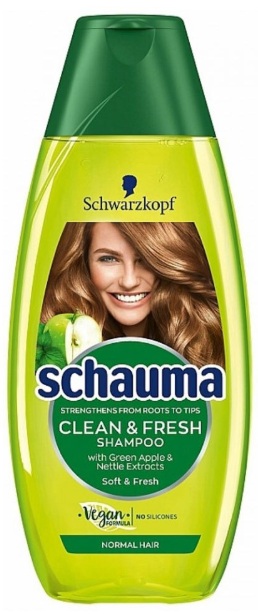 SCHAUMA SAMPON CLEAN&FRESH GREEN APPLE 400ML
