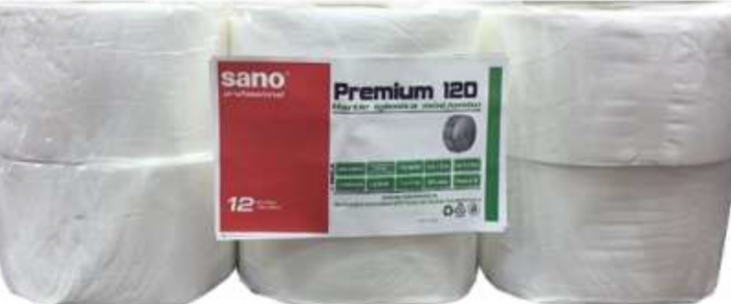 Hartie igienica, Sano Mini Jumbo, 70 m,12 role