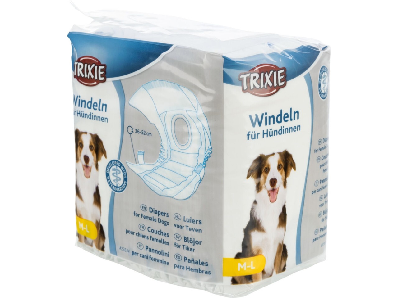 Trixie Scutece Pentru Caini Femele, M-L: 36-52 cm, 12 buc, 23634