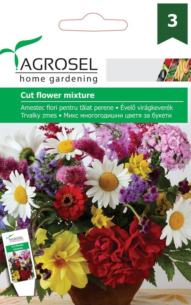 Seminte Amestec flori pentru taiat perene, 4 g, Agrosel