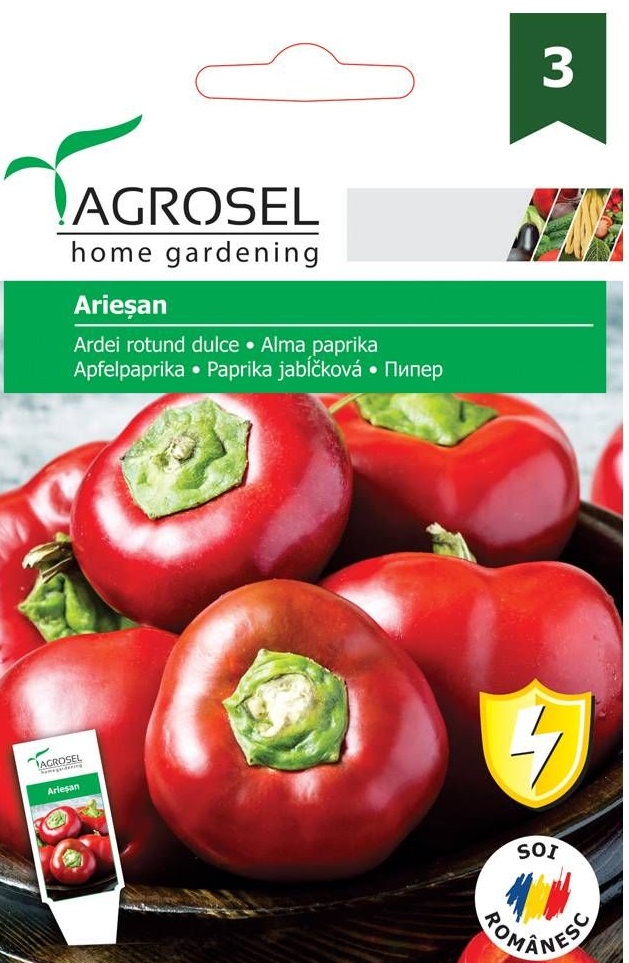 Seminte Ardei dulce rotund Ariesan, 1 g, Agrosel