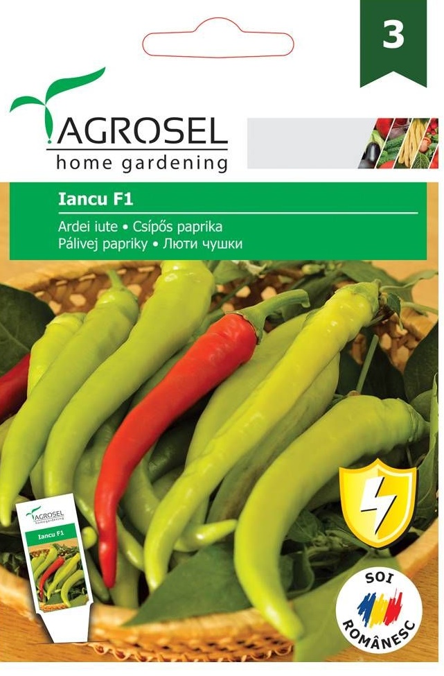 Seminte Ardei iute Iancu F1, 15 seminte, Agrosel