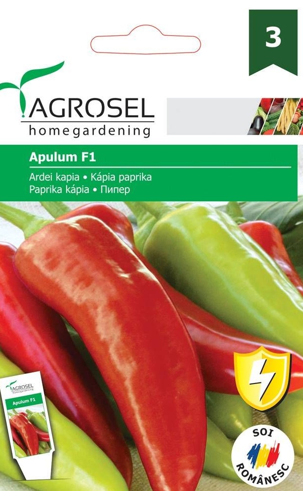Seminte Ardei lung Apulum F1, 20 seminte, Agrosel