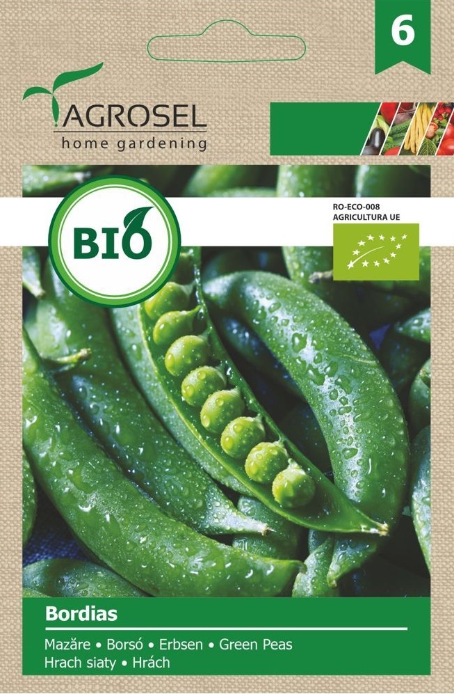 Seminte BIO Mazare Bordias, 20 g, Agrosel