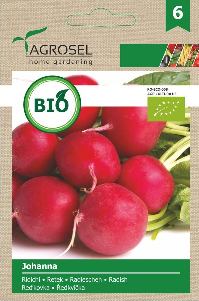 Seminte BIO Ridichi Johanna, 2.5 g, Agrosel