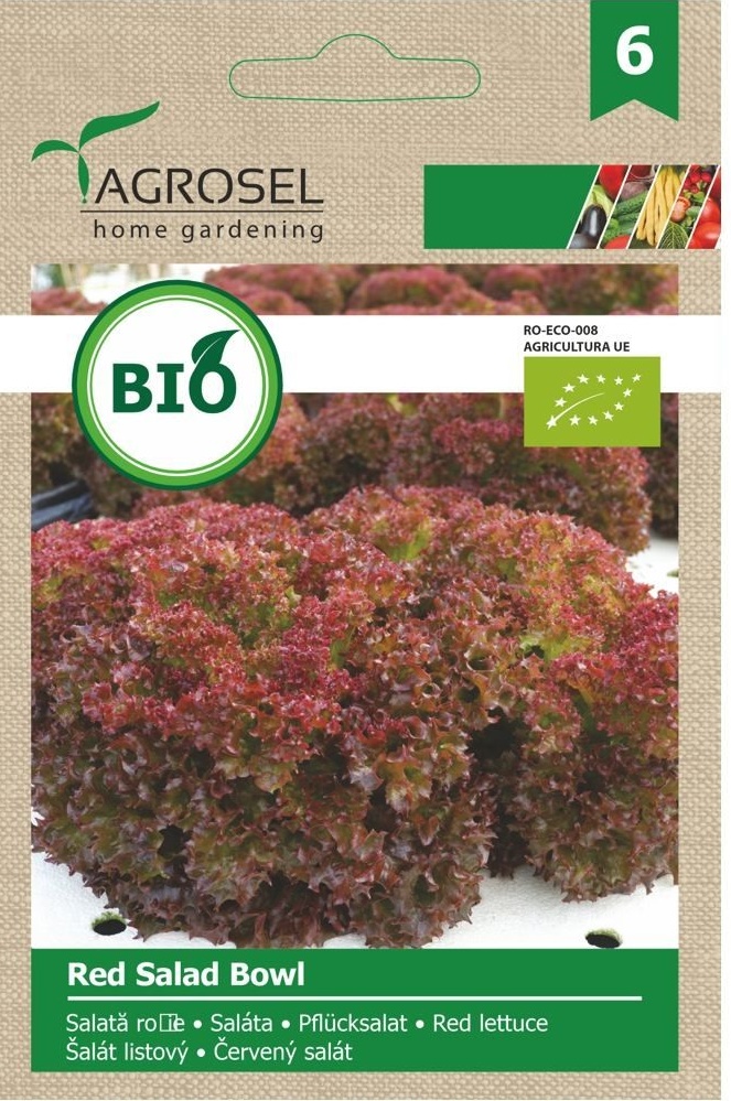 Seminte BIO Salata Red Salad Bowl, 2 g, Agrosel