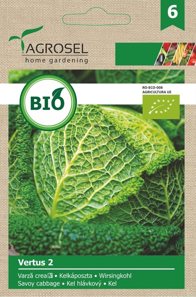 Seminte BIO Varza Vertus 2, 2 g, Agrosel